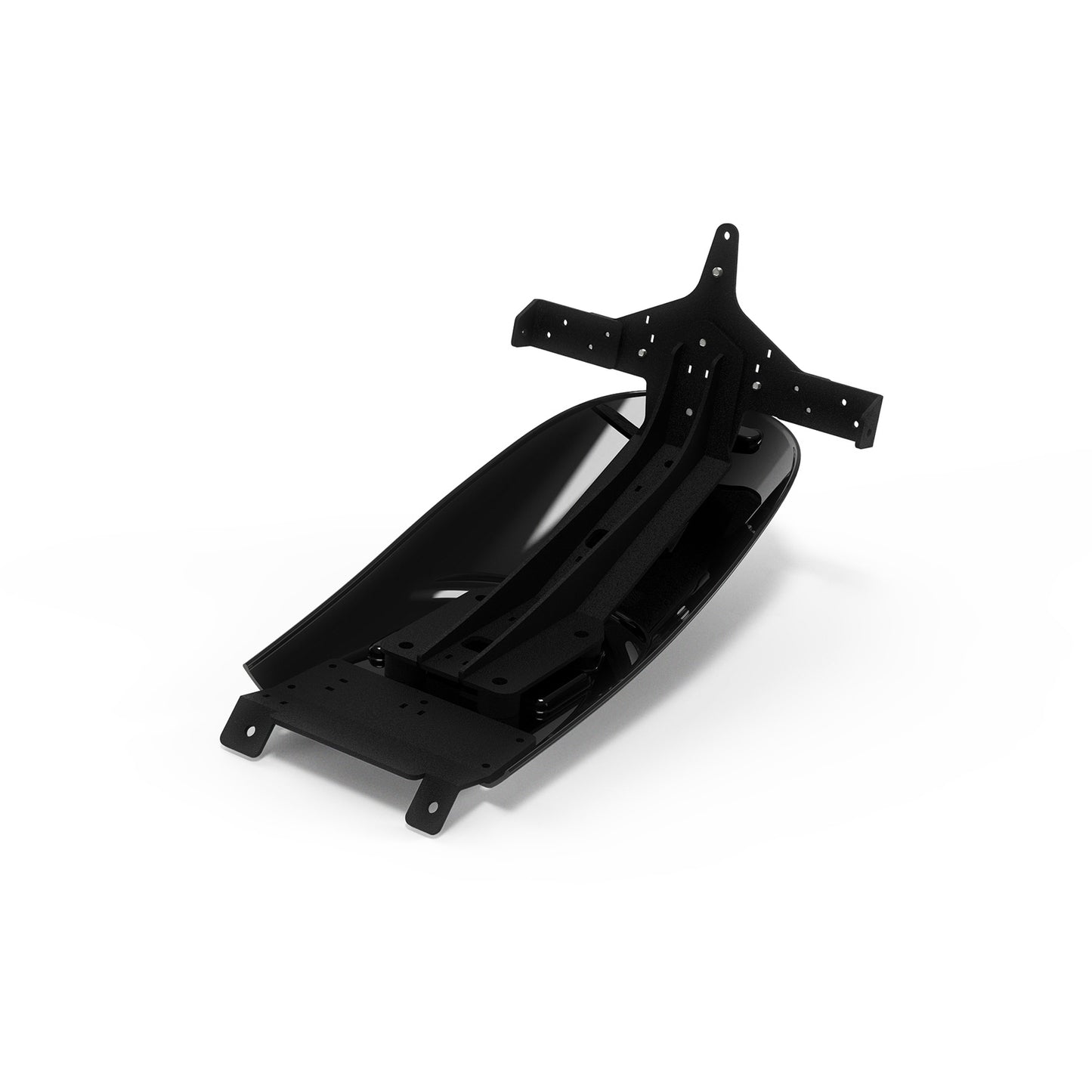 Honda CL250 Rear Mudguard Tail Tidy image gallery Glossy Black under side