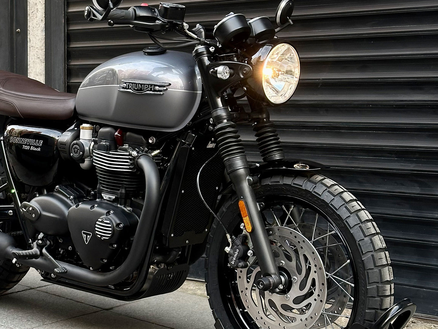 Triumph Street Twin, Street Cup, Speed Twin900 Front Fender Slim Matte Black Pre 2021