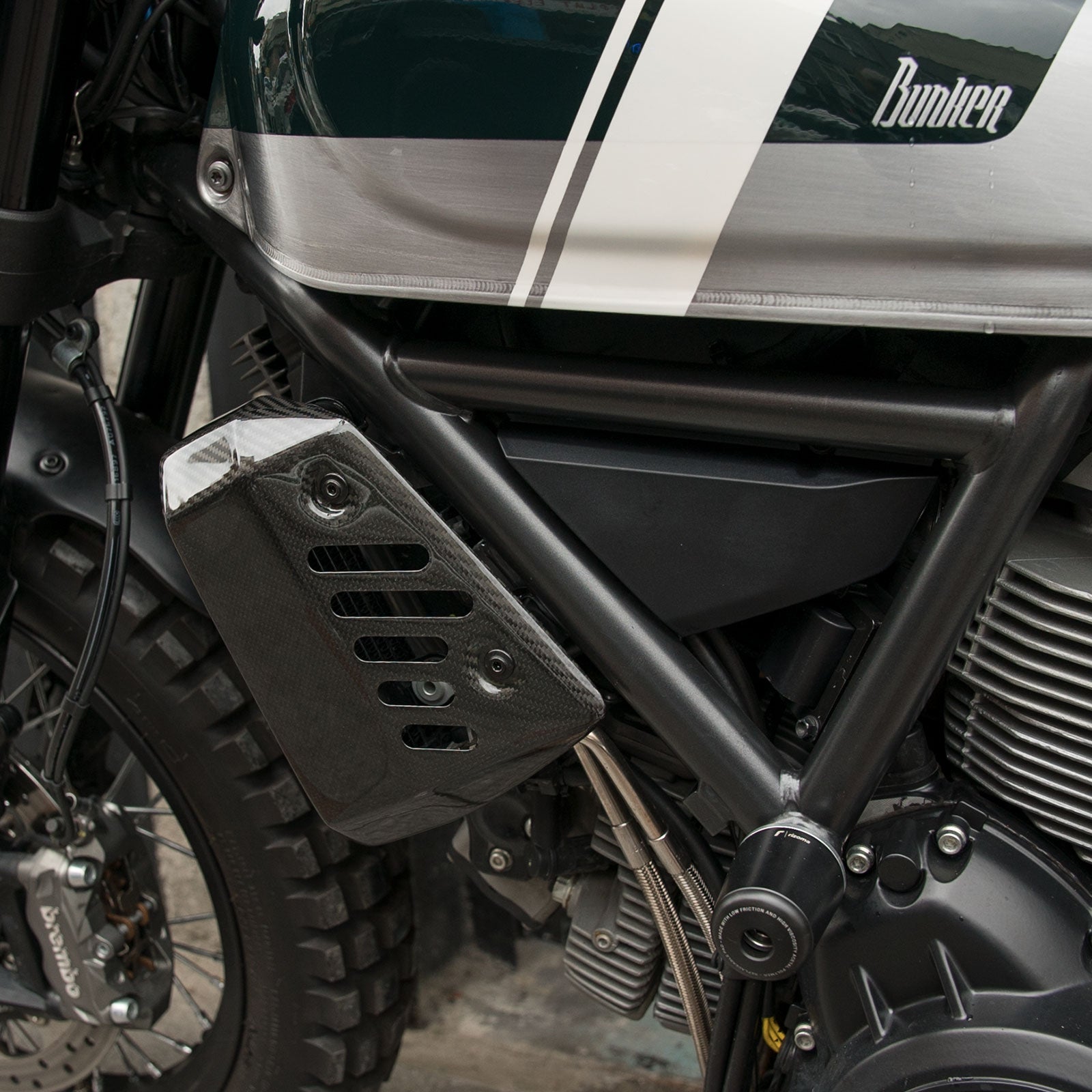 Ducati Scrambler Carbon Fiber Radiator Cover
