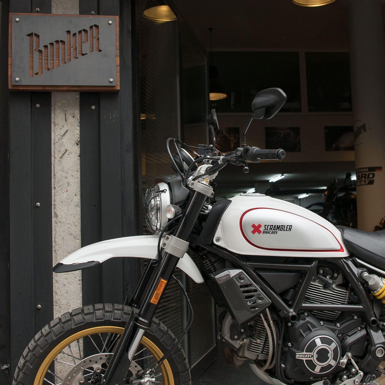 Ducati Scrambler Carbon Fiber Radiator Cover Desert Sled