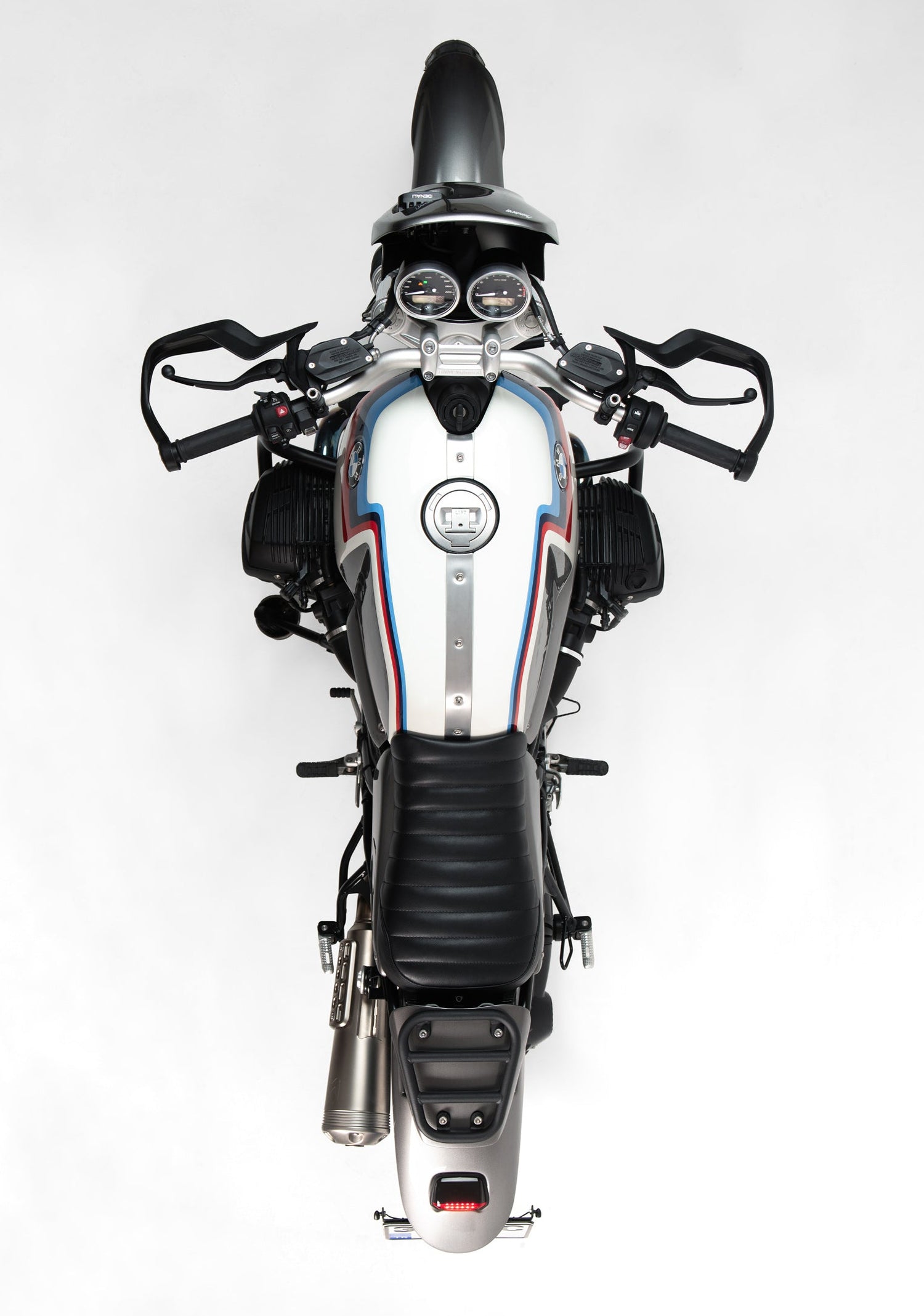 BMW R nineT Scrambler Custom Build | Front Fairing, Rear fender & mudguard, front fender & mudguard, Custom Tank, Custom Bodywork, Top View