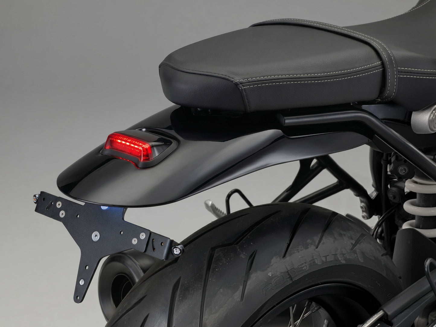 close-up of Bmw r ninet Rear ferder Kit custom Rear Fender right side view