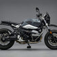 Bmw r ninet headlight with a dark background custom Front fairing, front fender and Rear fender right side view